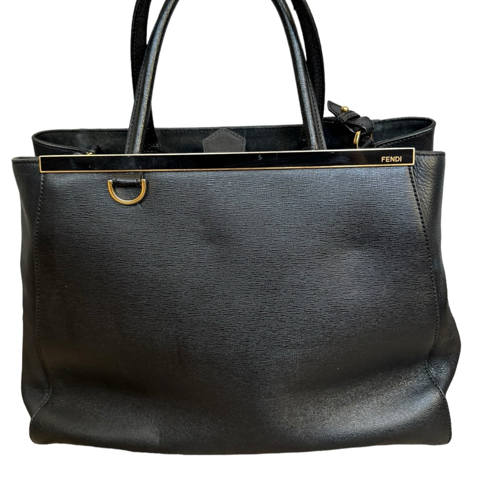 100% AUTHENTIC Fendi 2Jours leather bag, fendi black bag